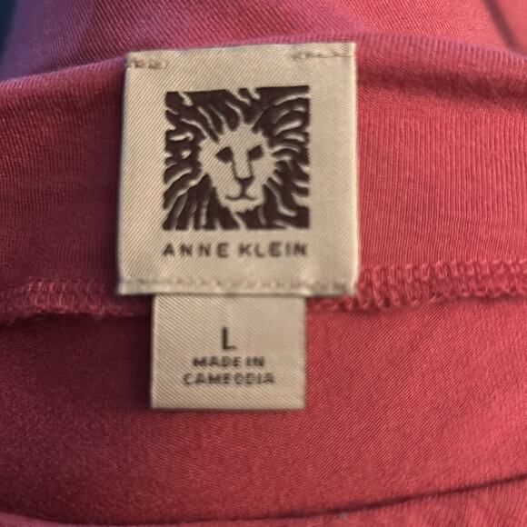 Ann Klein Women’s Pink Floral Short Sleeve Blouse L Work Office Casual Fairycore - Picture 8 of 9